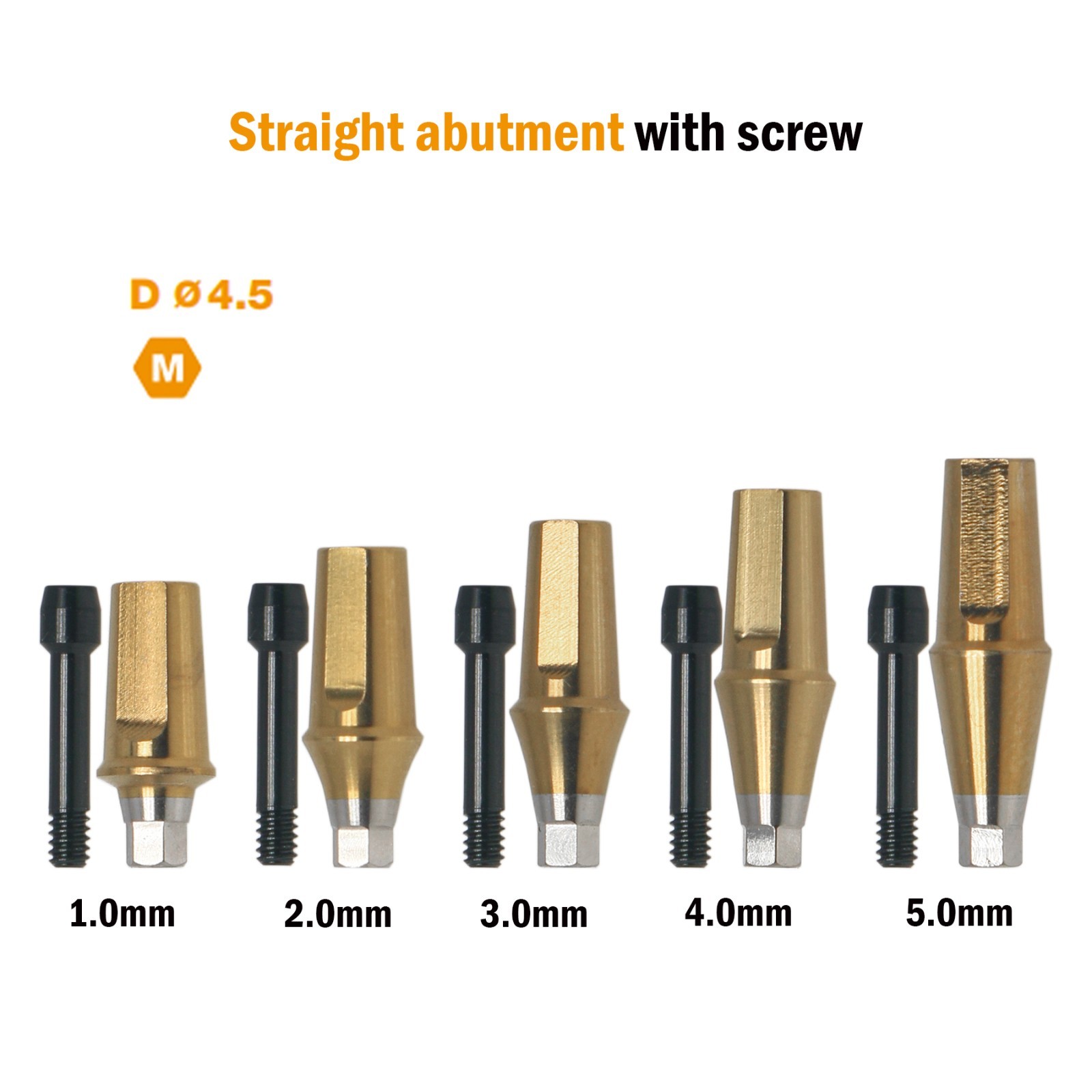 US Dental Straight Transfer Abutment Mini/Regular 1-6.0mm for Osstem Hiossen TS