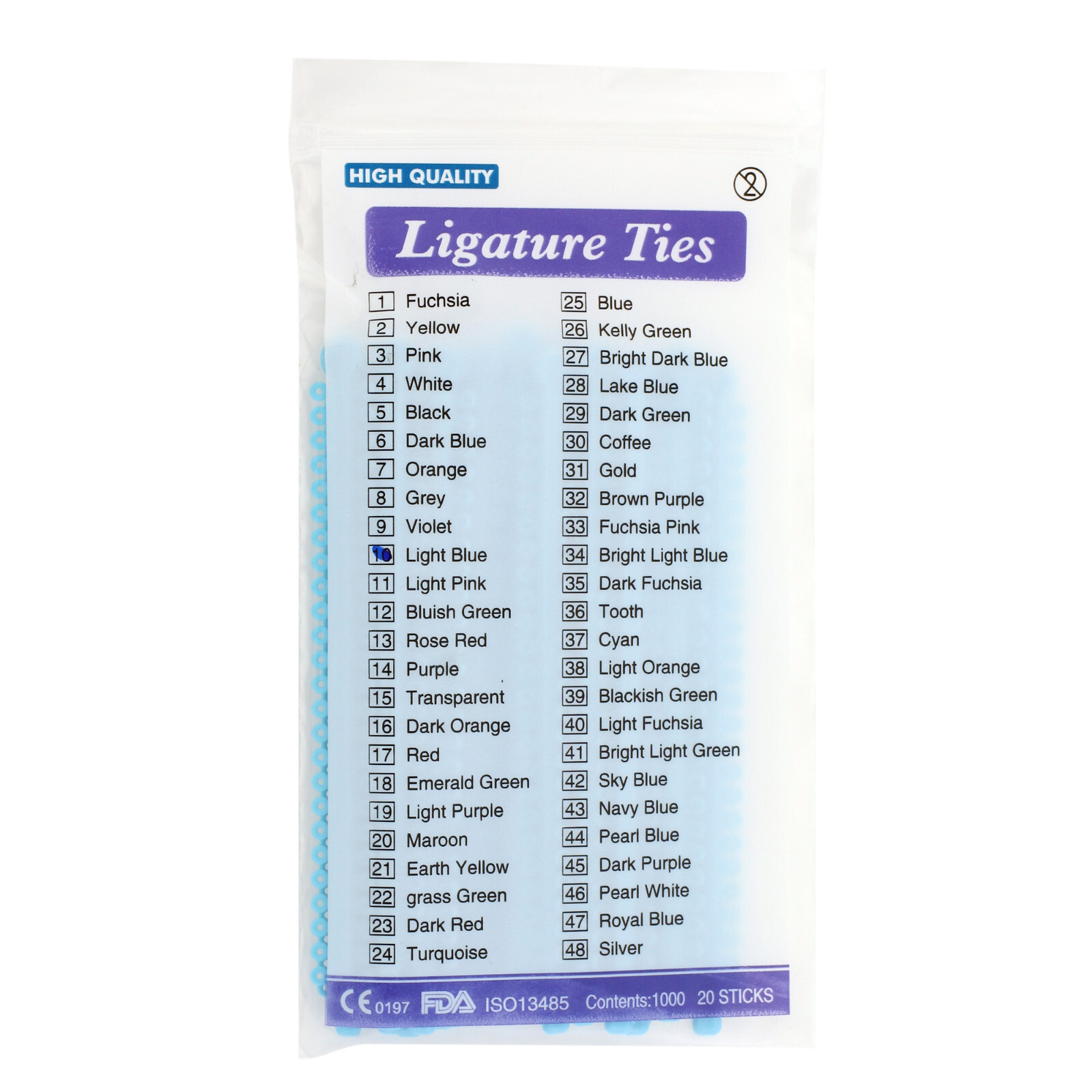 1000pcs Dental Orthodontic Ligature Ties Braces Elastic Rubber Ligas Ortodoncia
