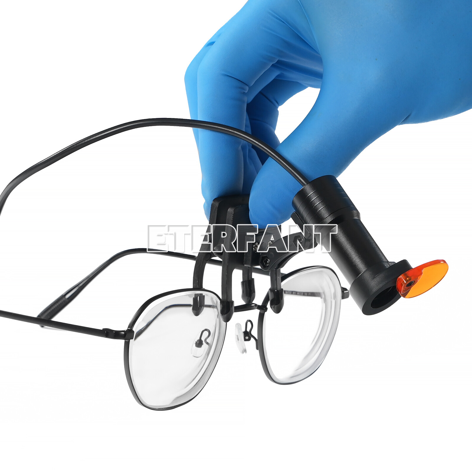 ETERFANT 5W LED Headlight Lamp Dental Metal Clip w/Filter for Binocular Loupe