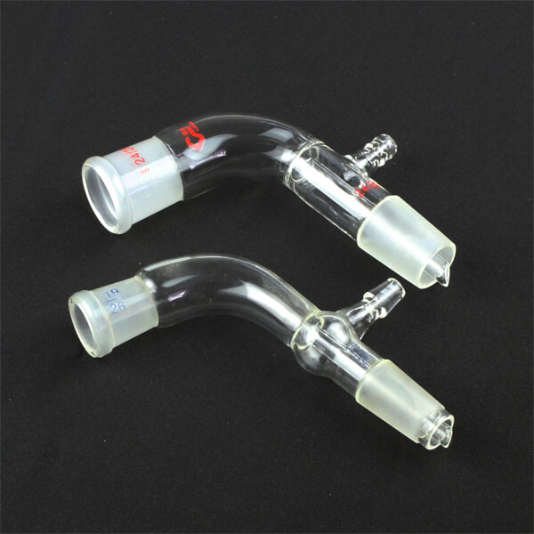 Glass Vacuum Tube Lab Glassware Chemistry Adapter 105 Bend Take-off