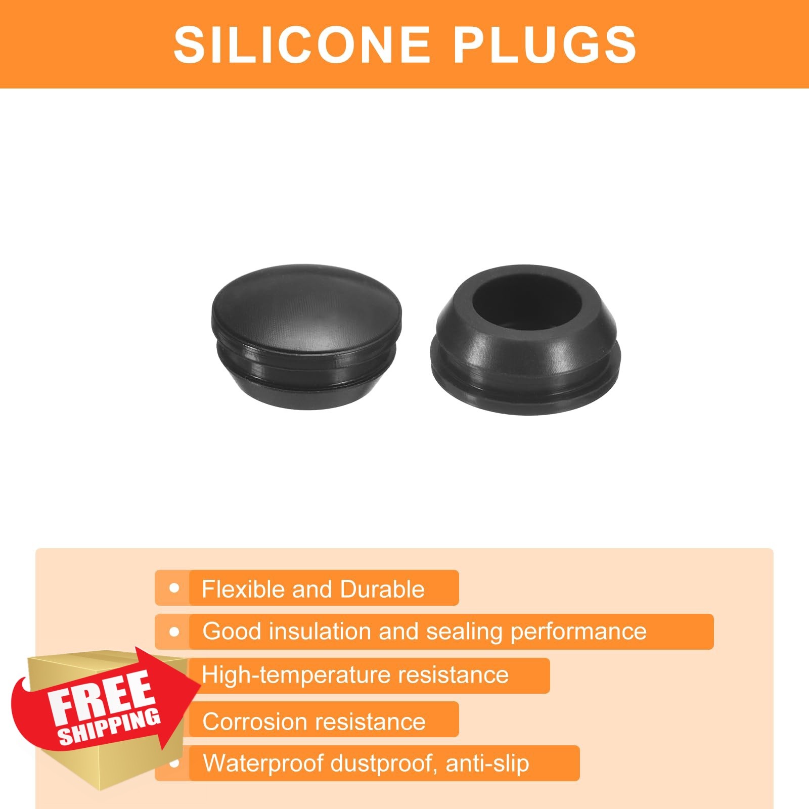 uxcell Silicone Plugs 14-15mm Hole Stoppers 26 pcs