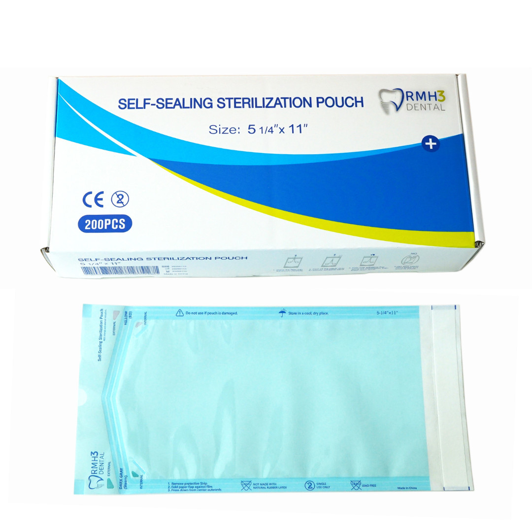 RMH3 Dental 5.25″ x 11″ Self-Sealing Sterilization Pouch 200/Box #SP-5003