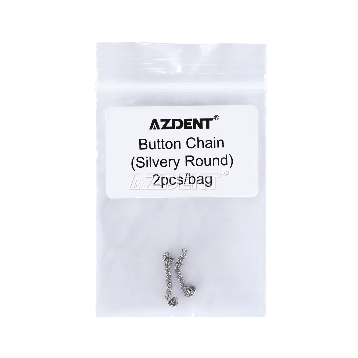 AZDENT Dental Orthodontic Traction Button Chain Round Silver/Gold Plated