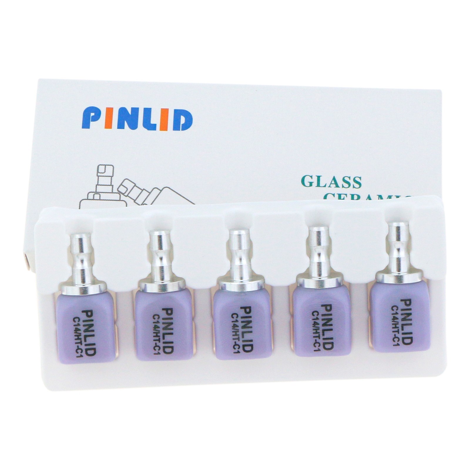 US Dental Lithium Disilicate Glass Ceramic Blocks C14 HT CAD CAM CEREC Blocks
