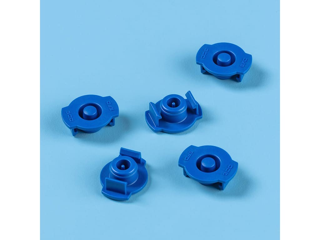 Nordson EFD 7366108 Syringe Barrel End Caps, 3cc, Blue, 100/Pkg, Optimum Series