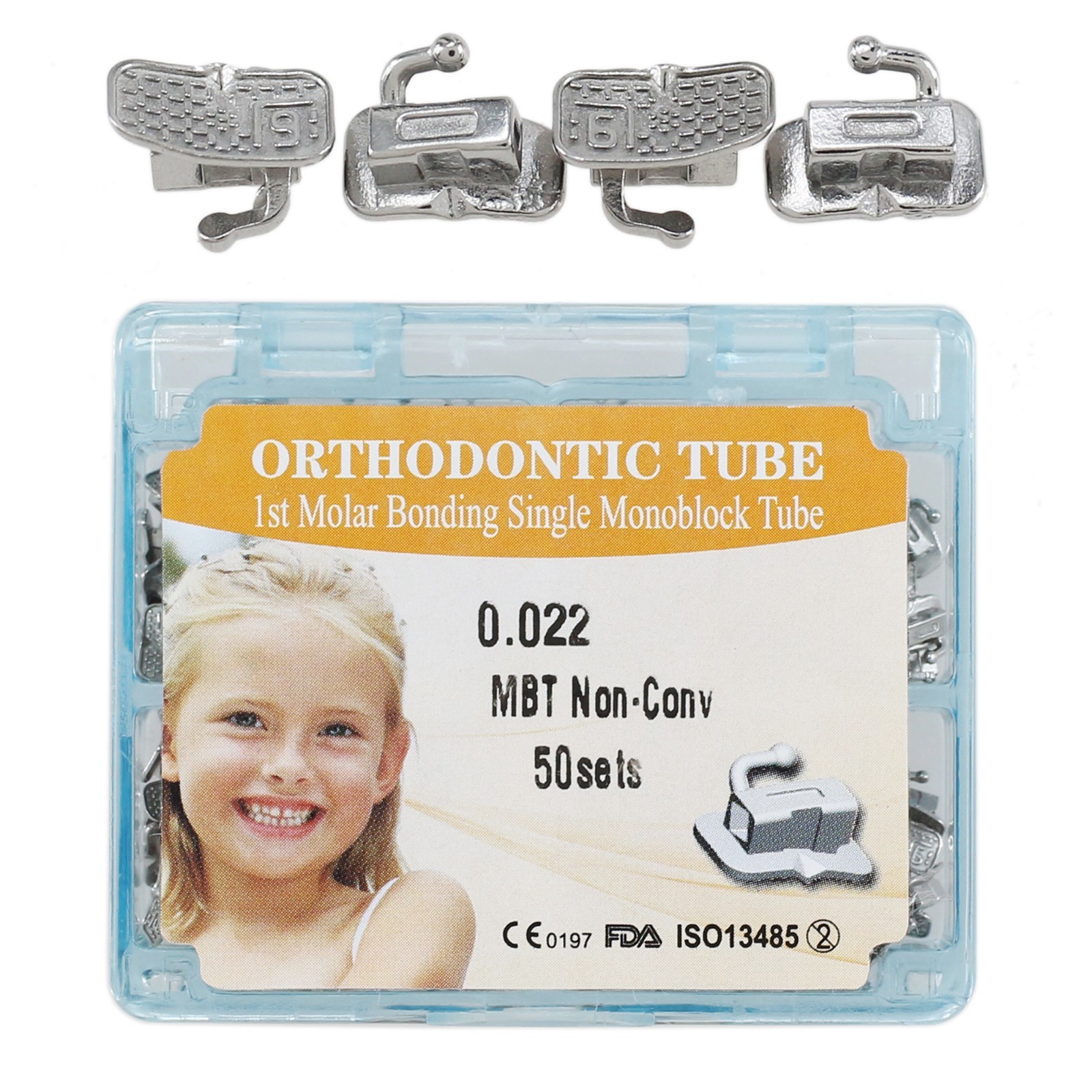 USA Dental Orthodontic Buccal Tubes MBT Roth 022 1st 2nd Molar Bondable Single
