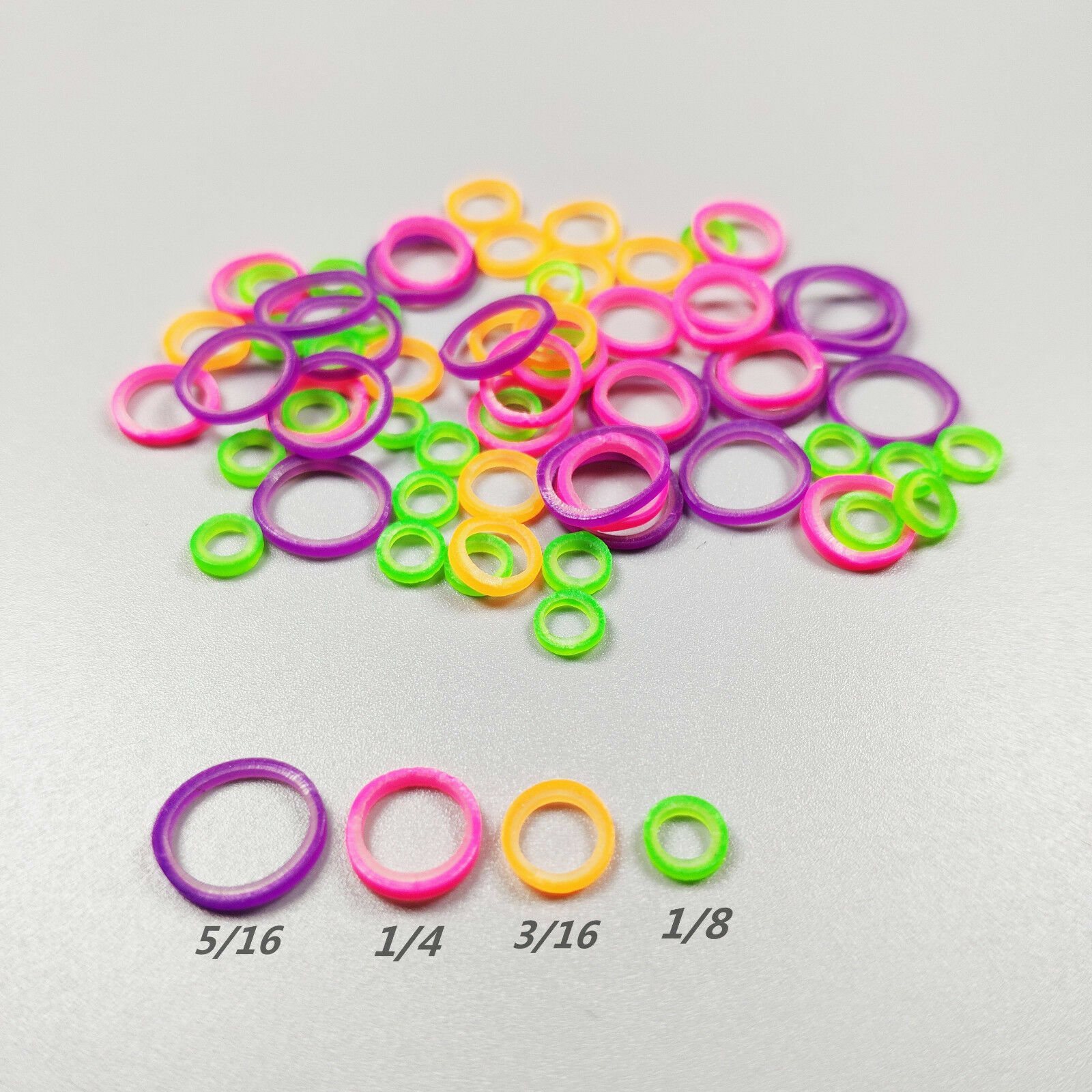 5000Pcs Dental Orthodontic Elastics Rubber Band Ties Colorful 2.5/3.5/4.5/6.5OZ