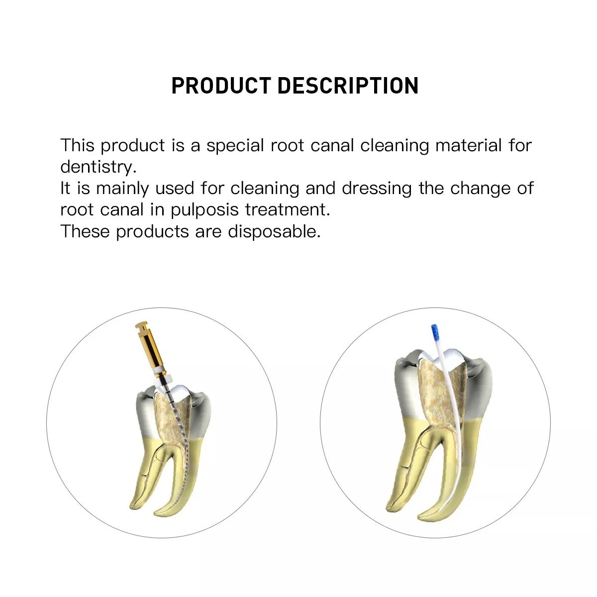 Dental Root Endodontic Absorbent Paper Points Taper 0.04/ 0.02 /0.06 15#-40#