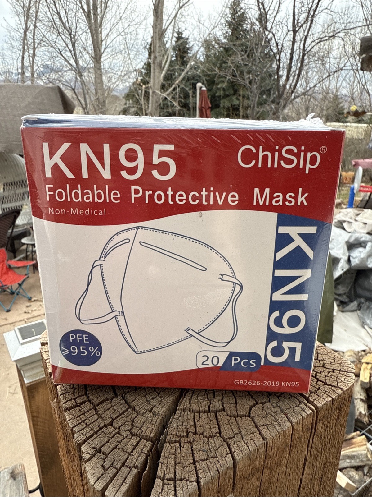 KN95 Foldable Protective Mask 20 Pc PFE 95% Non-Medical