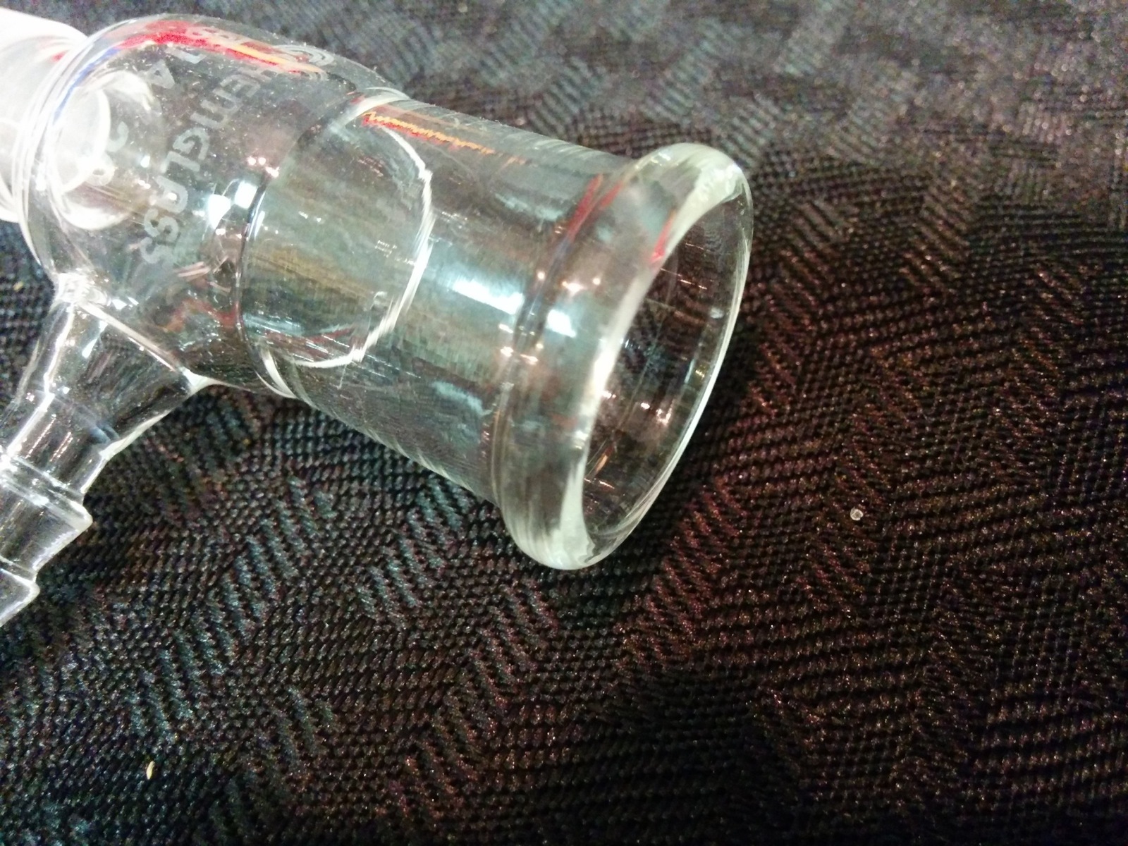 CHEMGLASS Glass #1 Top Pluro Stopper Vacuum Filtration Adapter 14/20 Inner Joint