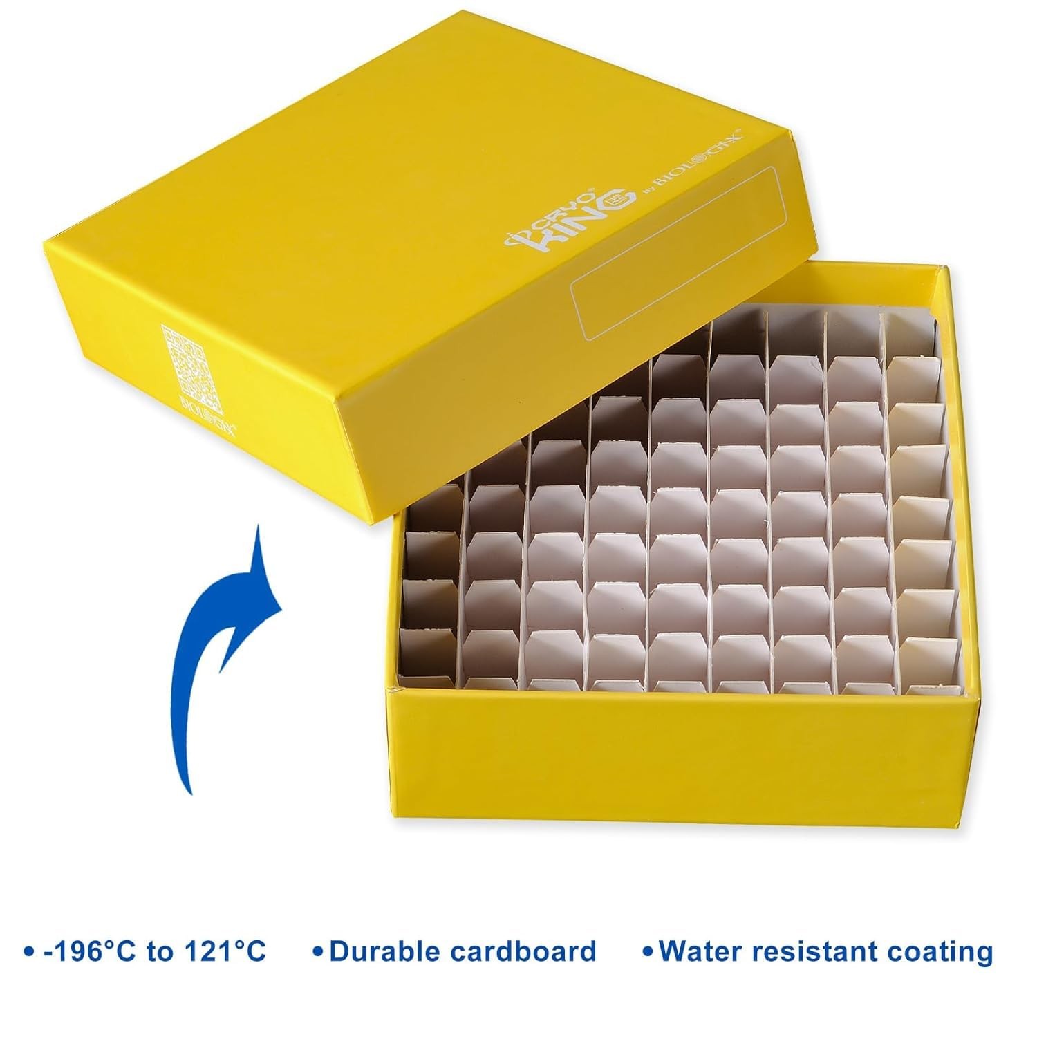 5 Pcs 100-Well 2 Cardboard Freezer Box, Fits 0.5-2.0mL Vials, Assorted