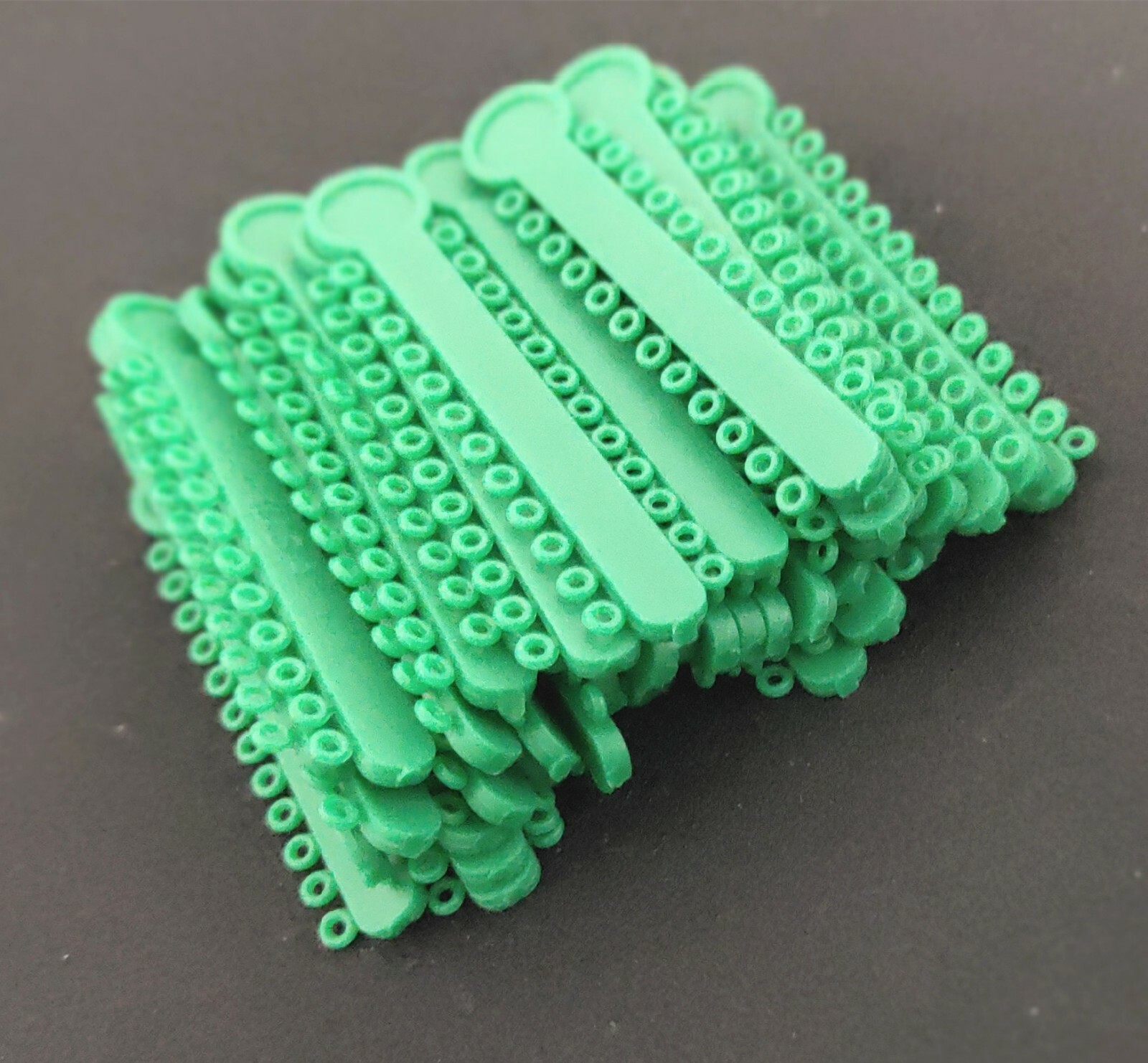 2 Packs Dental Green Color Elastic Ligature Ties Rubber Bands 1008Pcs/Pack