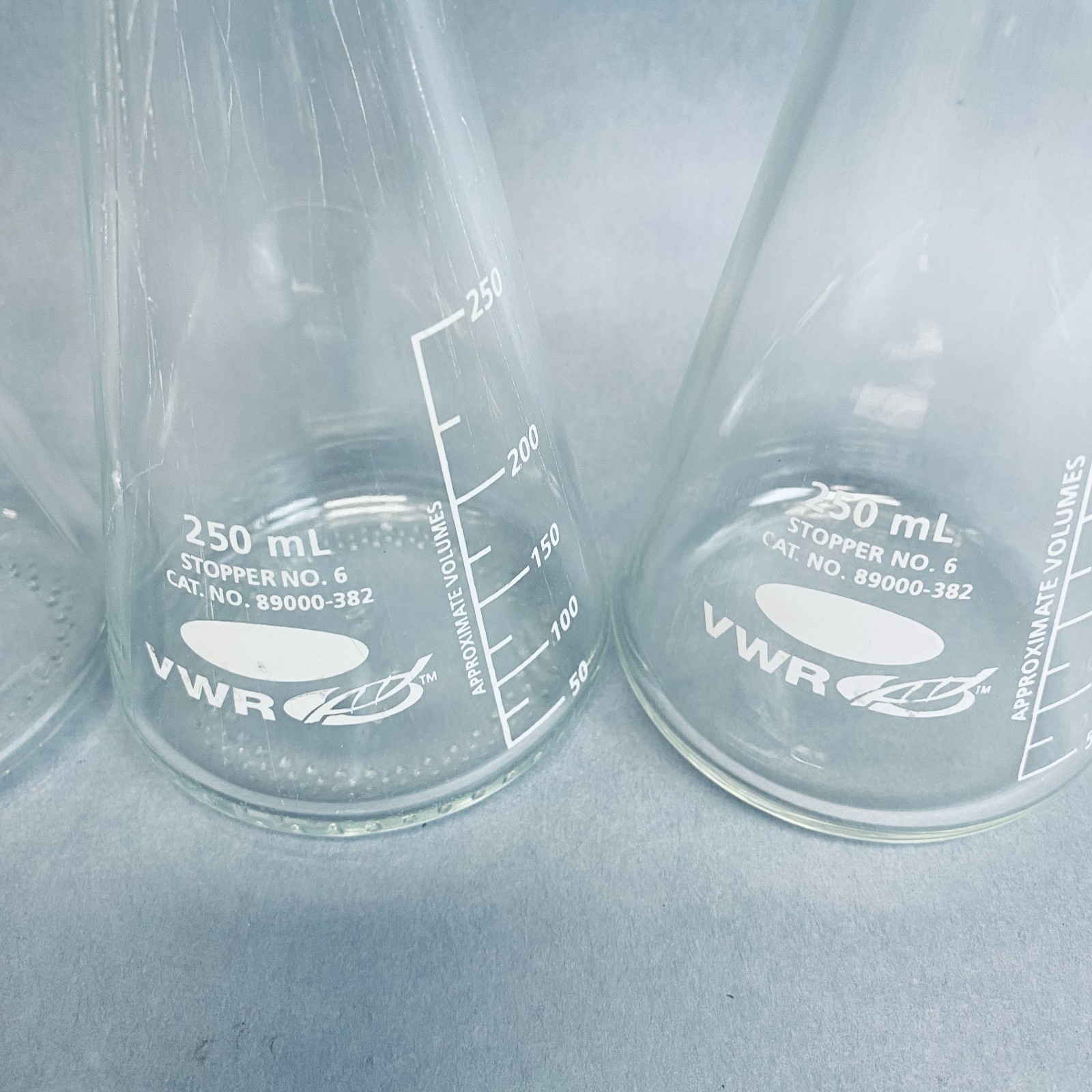 VWR Filtering Flask 250 ml Heavy Wall with Sidearm Hose Barb Lot of 3 Flasks