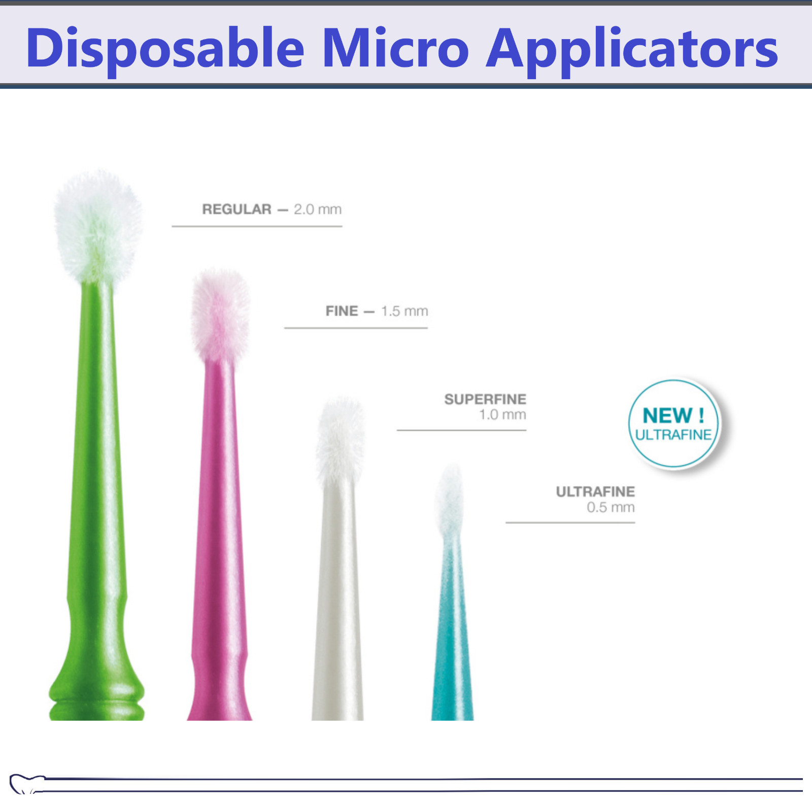 400 Microbrush Micro Brush Applicator Tips Regular, Fine, Super Fine Dental USA