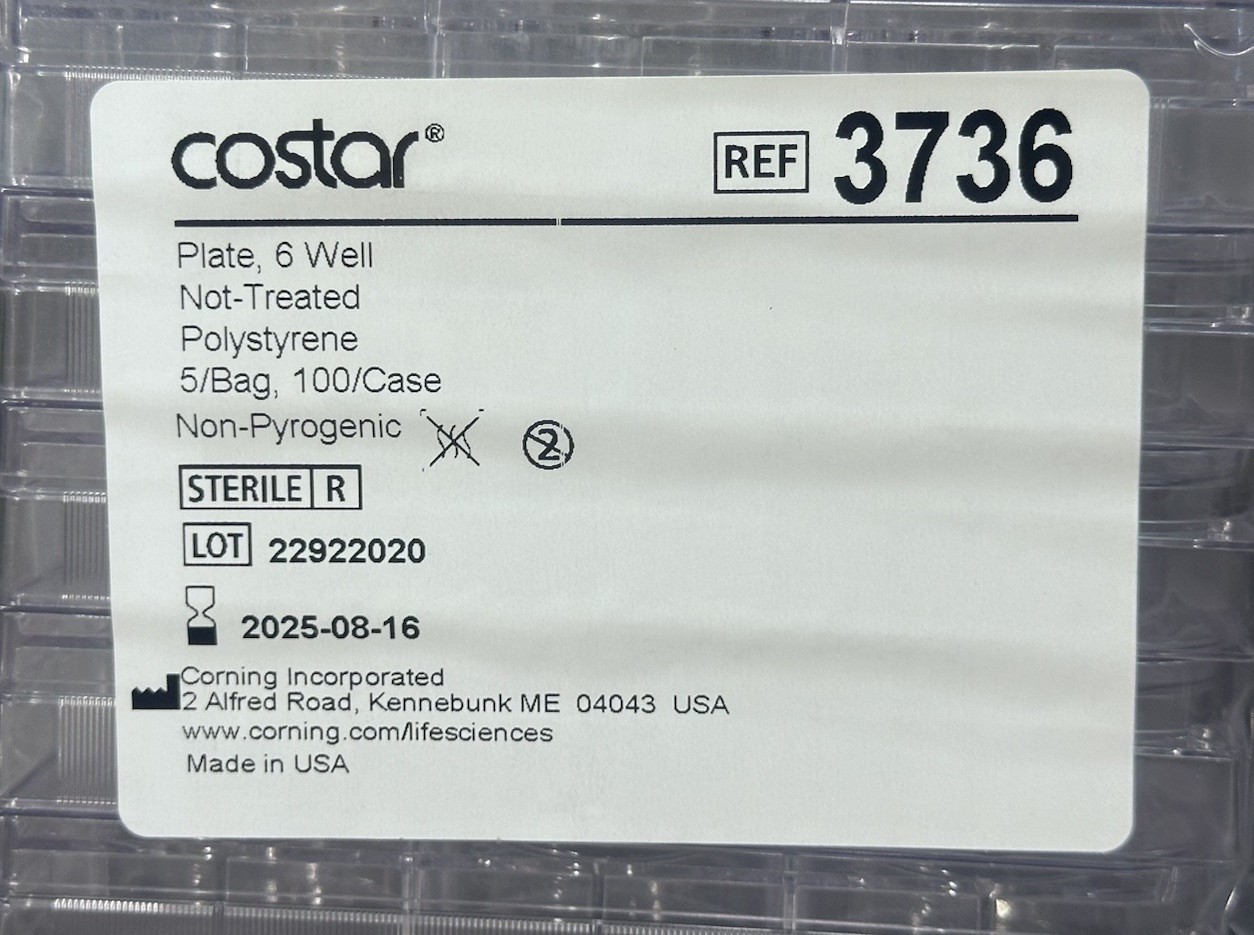 * Sealed 5-Packs Corning Costar 3736 6-Well Clear Plates with Lids