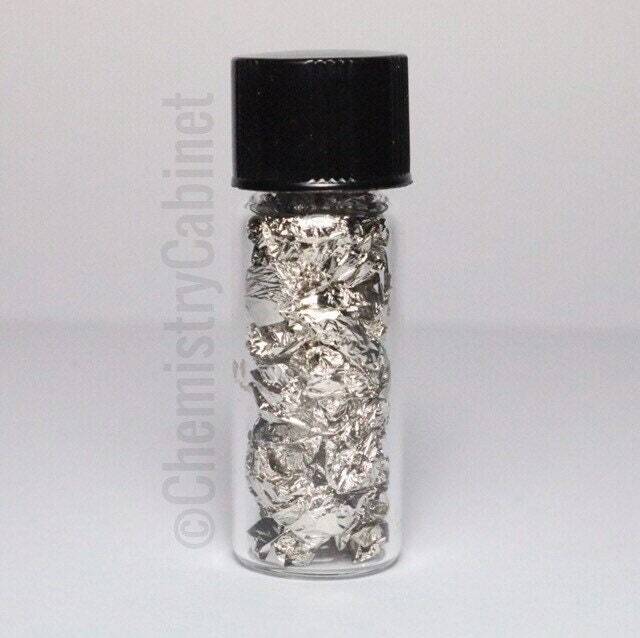 Palladium metal foil 99% pure element 46 pd chemistry sample