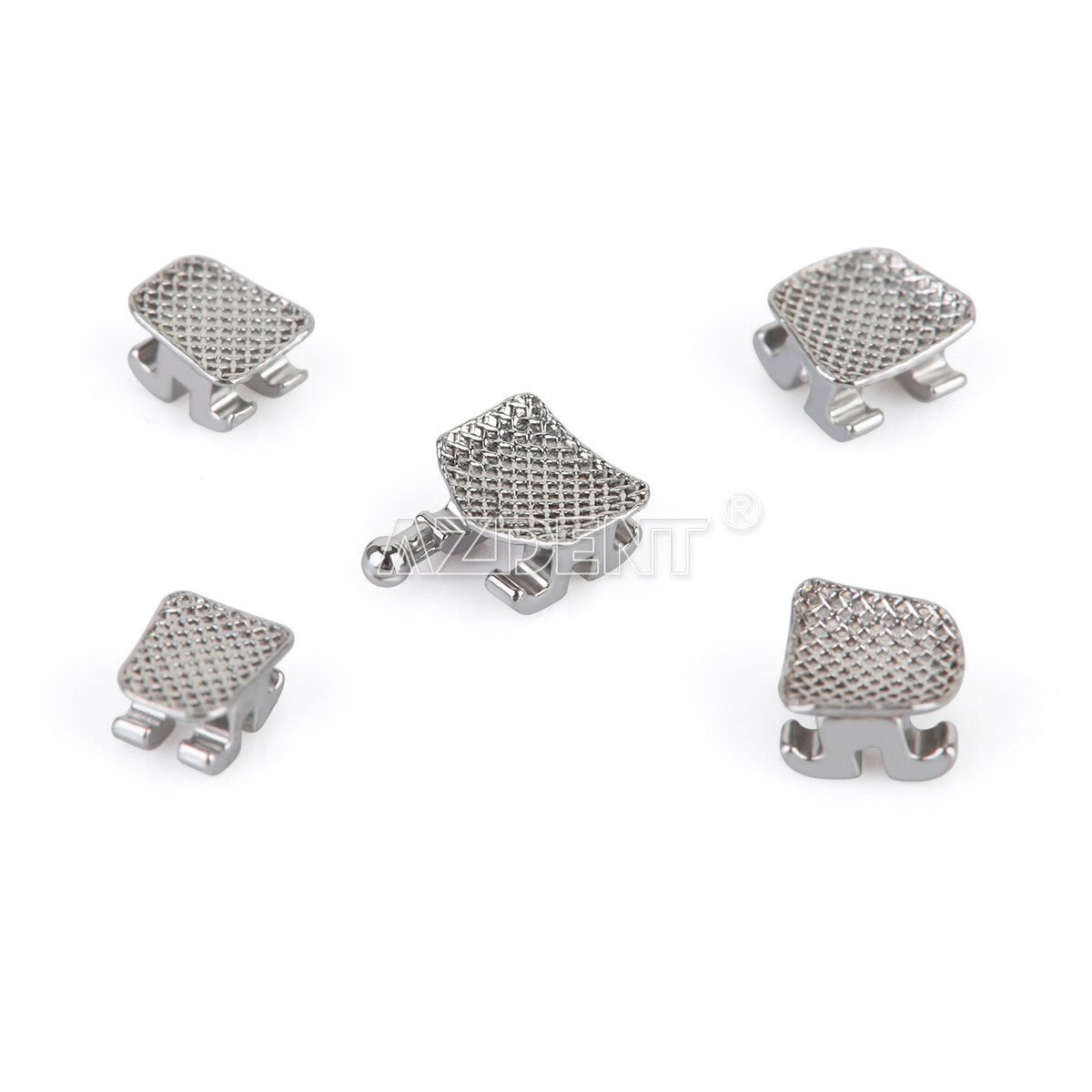 10Packs Dental Orthodontic Metal Brackets Braces Standard MBT.022 Hooks 3 AZDENT