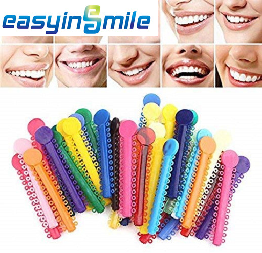 Dental Orthodontic Brackets Braces Ligature Ties Super Elastic Rubber Bands