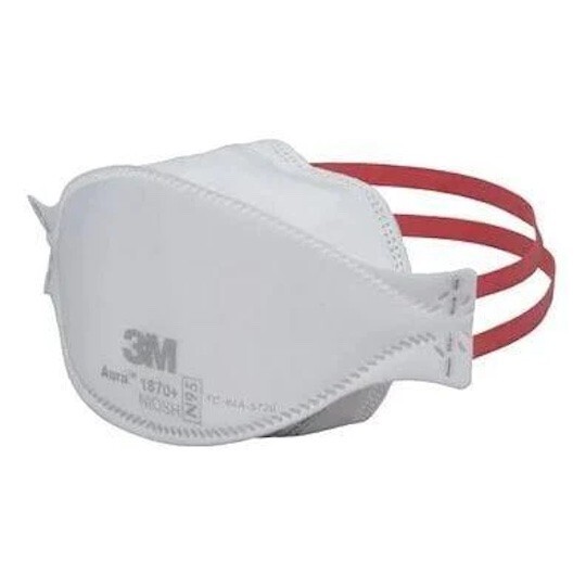 *10-Pack* 3M Aura NIOSH N95 Particulate Respirator Face Mask White 1870+