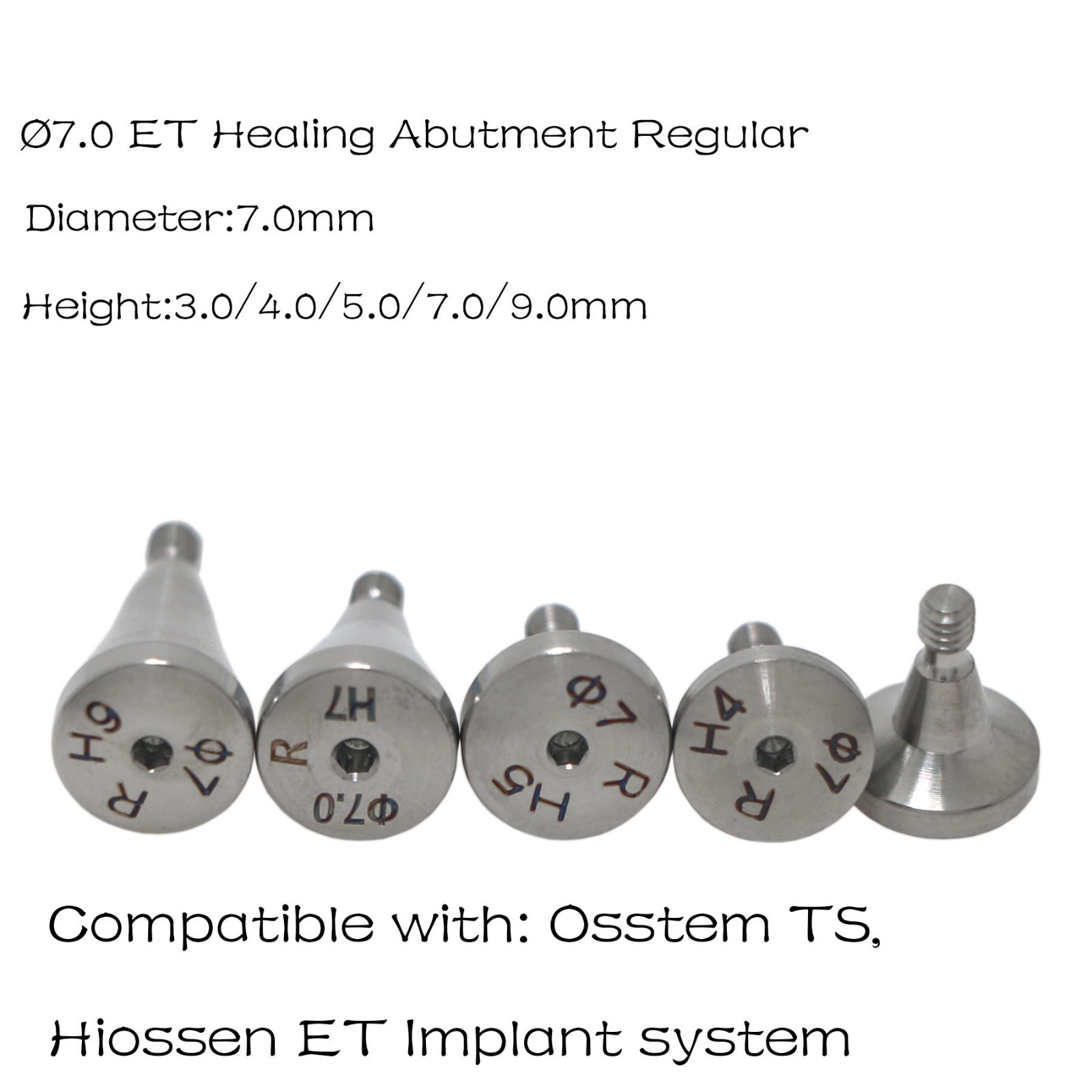 US 5Pcs Dental Healing Abutment Cap Mini Regular Platform Fit Osstem Hiossen