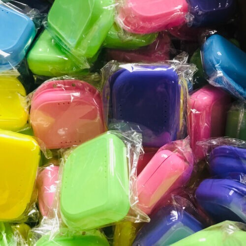 Dental Orthodontic Retainer Denture Storage Box Case Mouthguard Container Colors