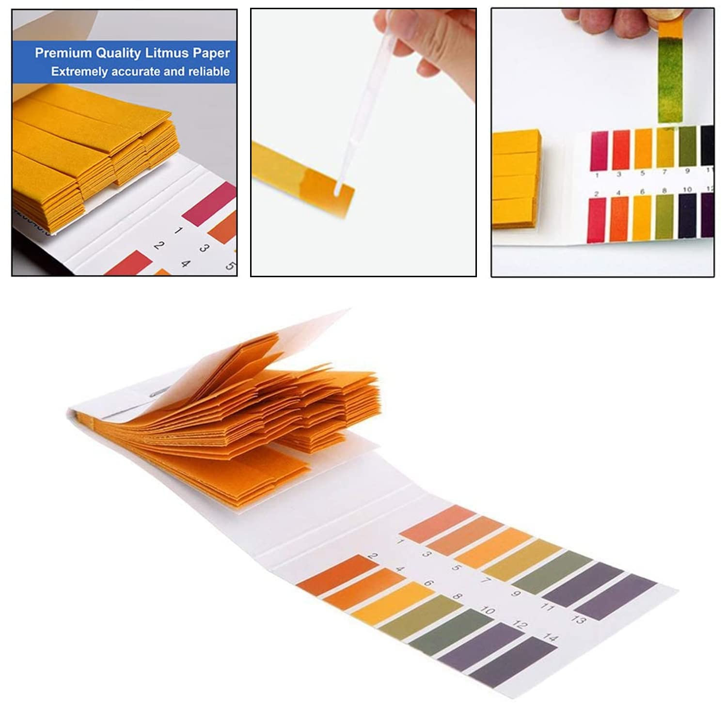 2 Pack Ph Test Strips 160 Strips Ph 1-14 Universal Litmus Test Paper…..