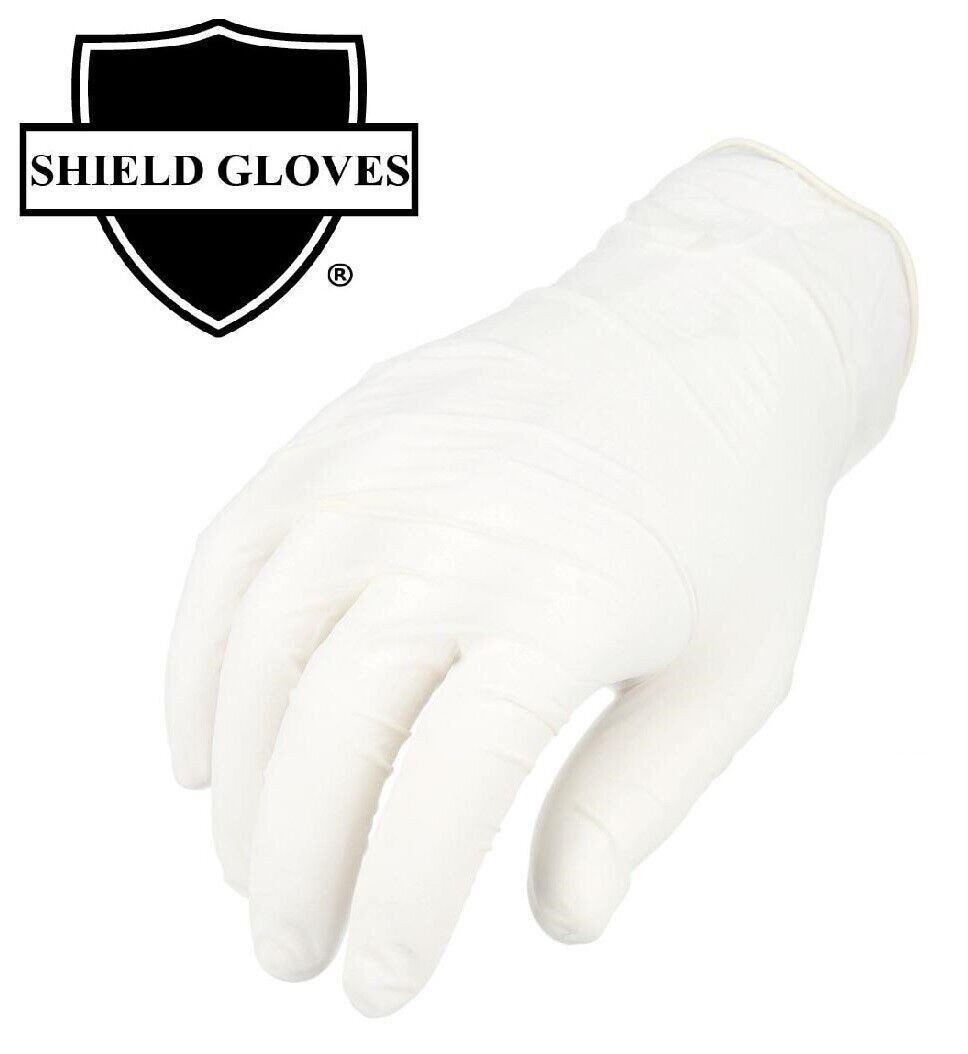 Powder Free Latex Disposable Exam Gloves Large 4.5 Mil Natural Rubber 1000 Qty