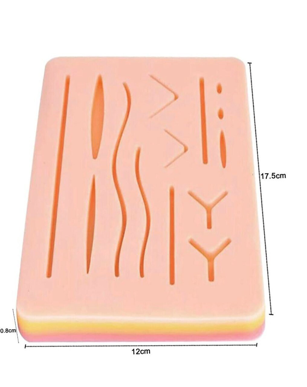 Suture Practice Kit Reusable Silicon Suture Pad for Suture Training, Durable Sut