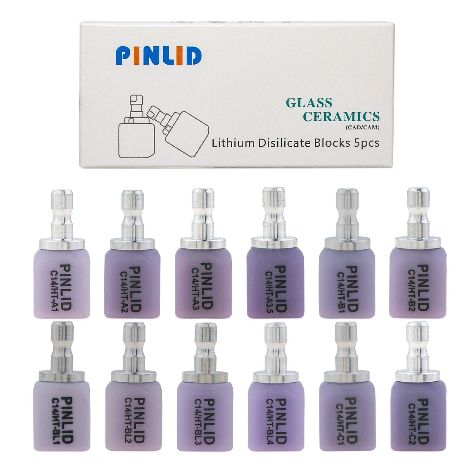 US Dental C14 CAD/CAM Emax Glass Ceramic Block Lithium Disilicate CEREC Block