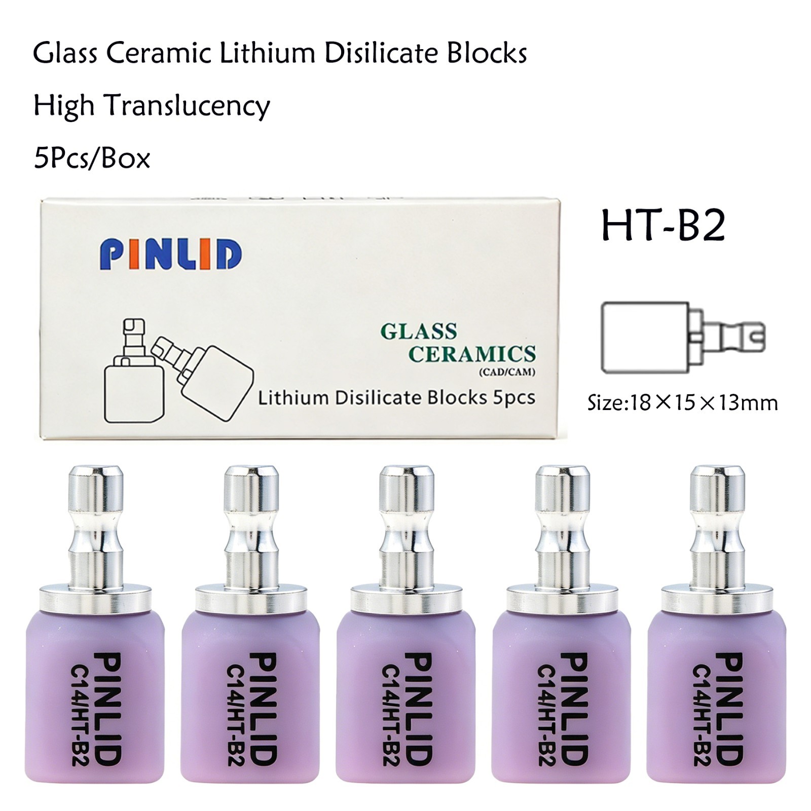 US C14 Dental Emax Glass Ceramic Block HT Lithium Disilicate CAD/CAM CEREC Block