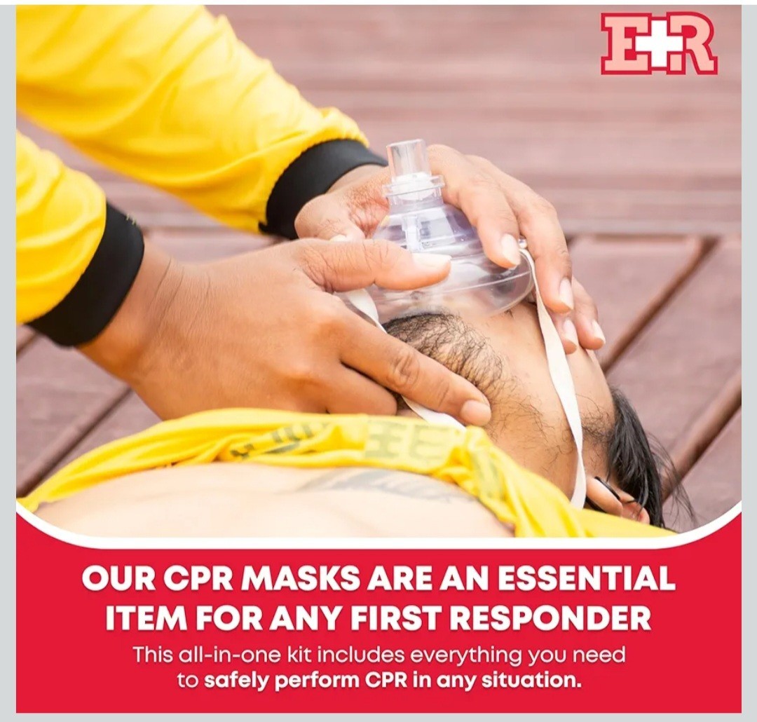 Ever Ready First Aid Adult and Infant CPR Mask Combo Kit with 2 Valves