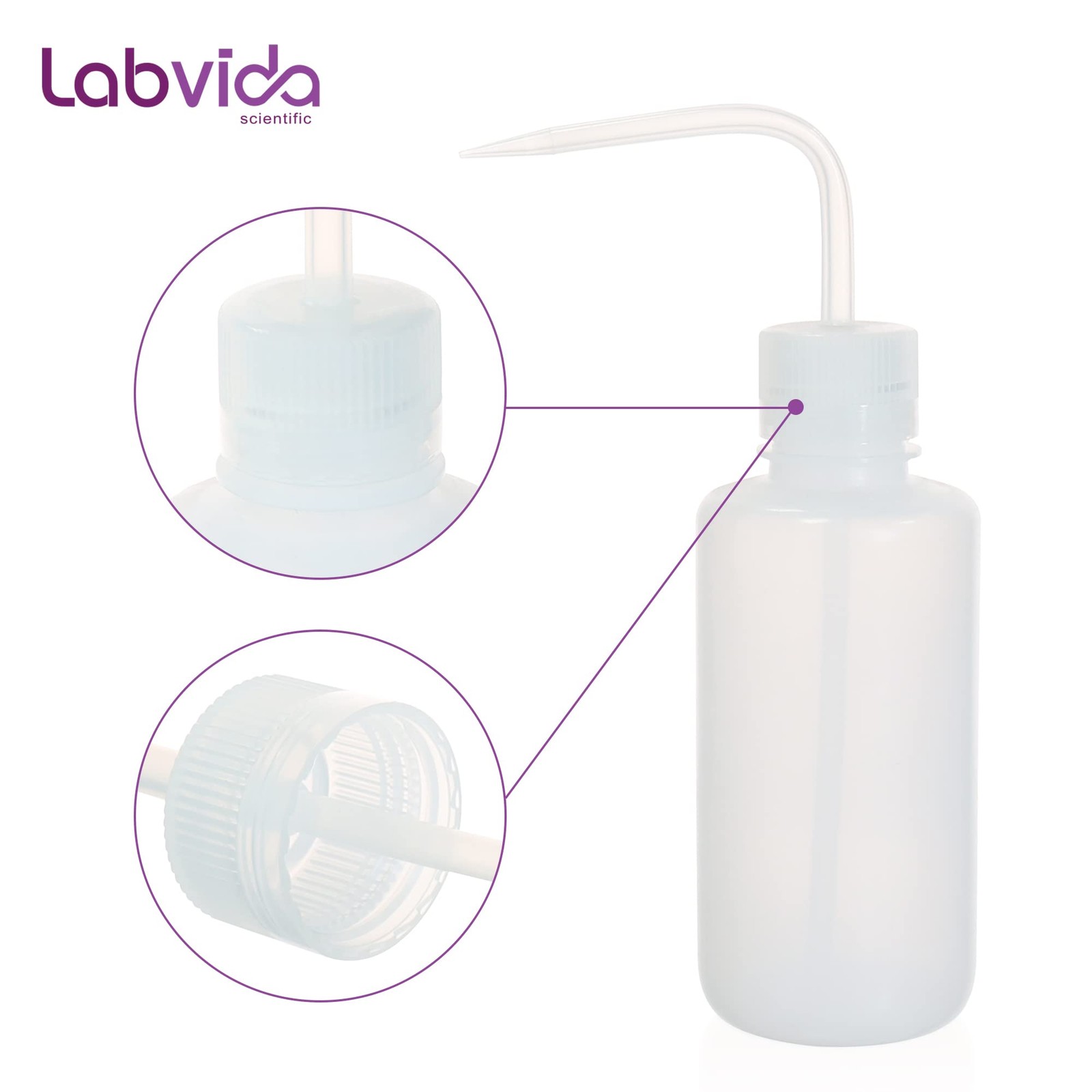 Labvida 2pcs New Released Thick Wall 250ml Squeeze Bottle Set Transparent