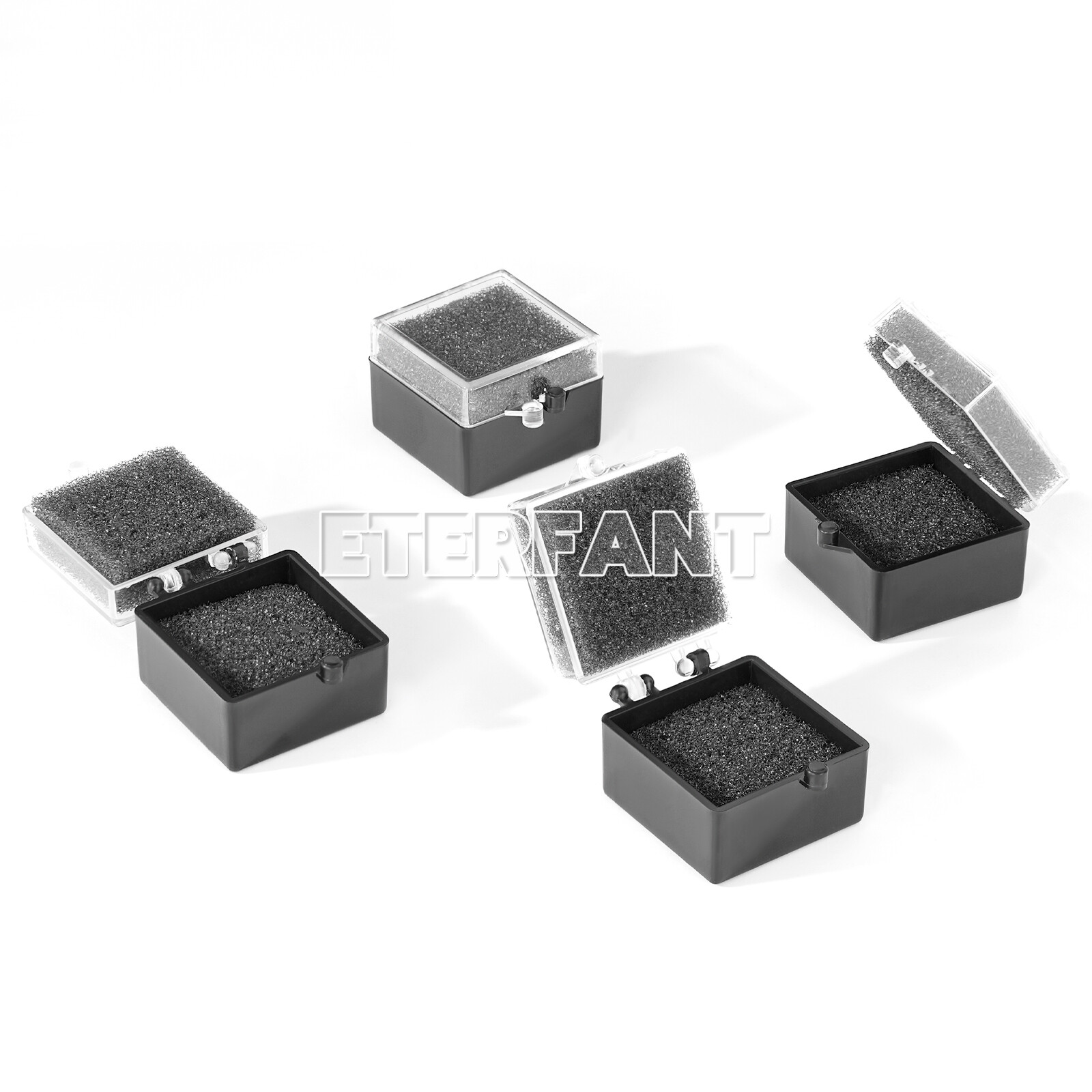 Dental Lab Crown/Veneer/Bridge Boxes 1×1 Clear Top with Sponge Fillers