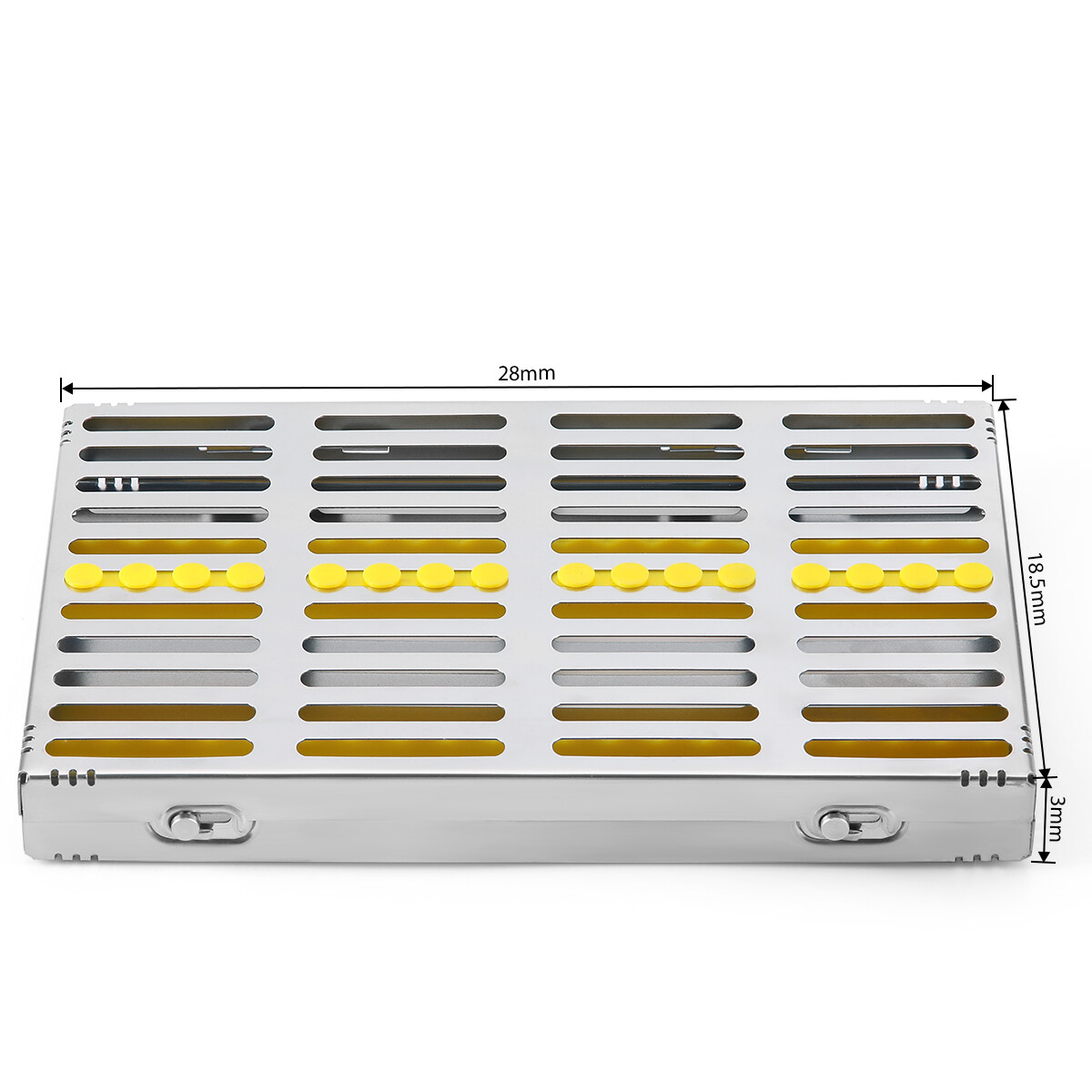For 20 Instrument Dental Autoclavable Sterilization Cassette Metal Box Rack Tray