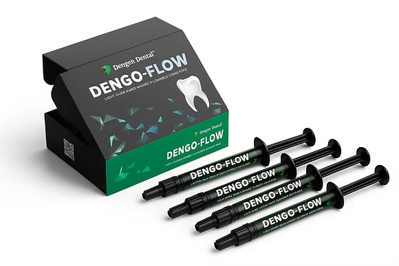 3 Kits of Dental DENGO FLOW Light Cure Nano Hybrid Flowable Restorative 4 x 2gm
