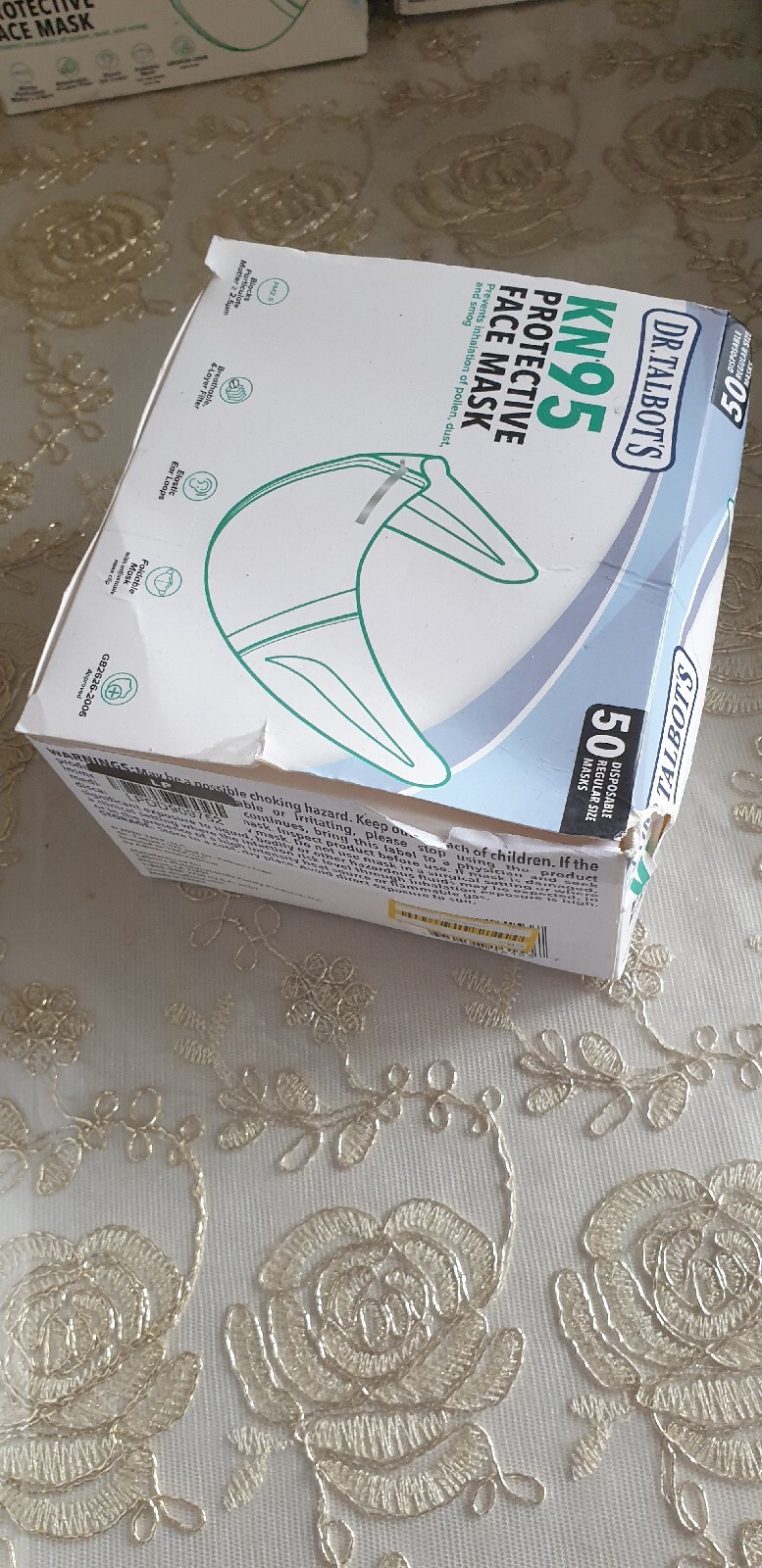 Dr. Talbot’s Disposable KN95 Cup Style Mask – Foldable – 4-Layer – 50 Masks