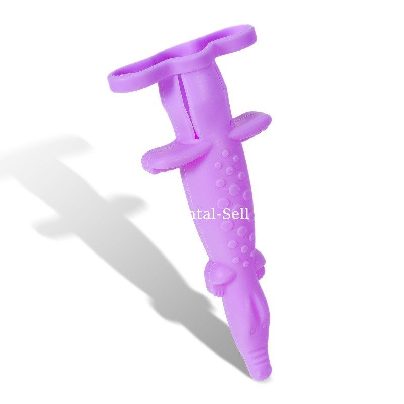 10 Pcs Dental Syringe Sleeve Crocodile Shaped Syringe Protective Cover Mix Color