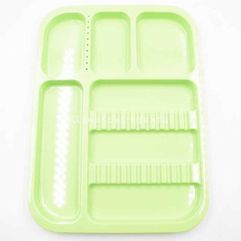 Dental Sterilized Autoclavable 135° Divided Tray Plastic Separate 245x340x2mm