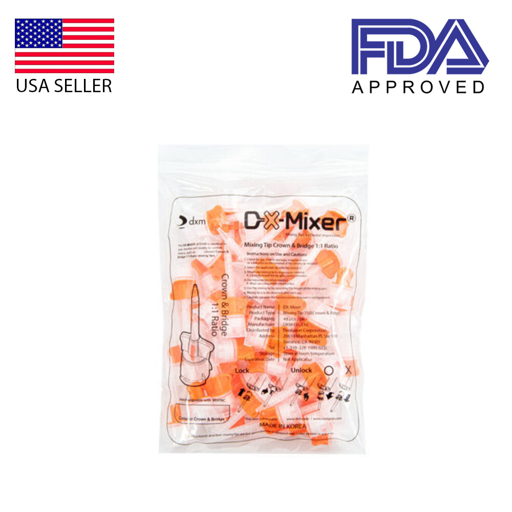 DX-Mixer 50-1000 Pcs Dental Mixing Tips Impression Temp Crown & Bridge 3.1mm