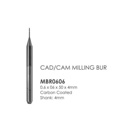Milling Burs – Carbon Coated – Roland CAD/CAM – 4mm Shank – 5 Sizes