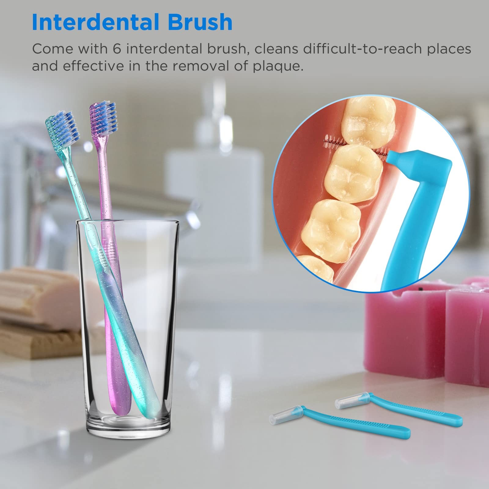 Fregum V-Shaped Orthodontic Toothbrush for 1 Count (Pack of 6), Multi-colored