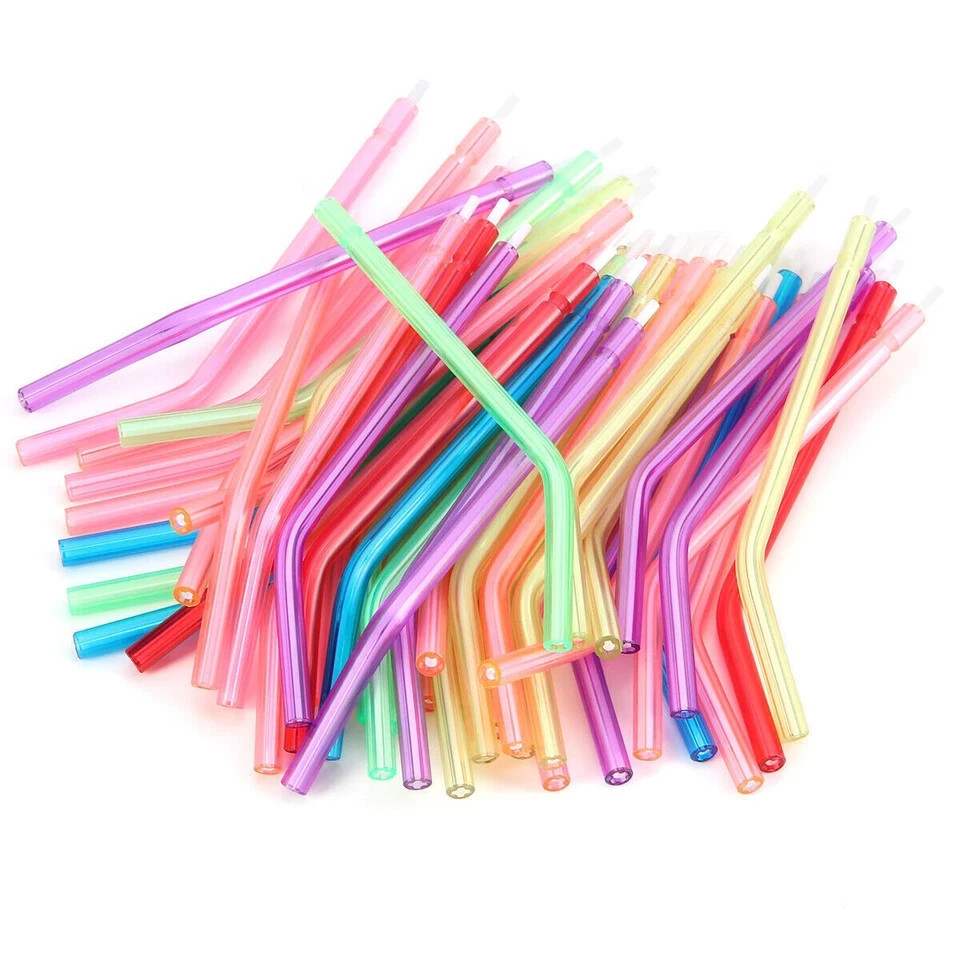Dental Colorful Disposable 3-Way Air Water Syringe Triple Spray Nozzles Tips