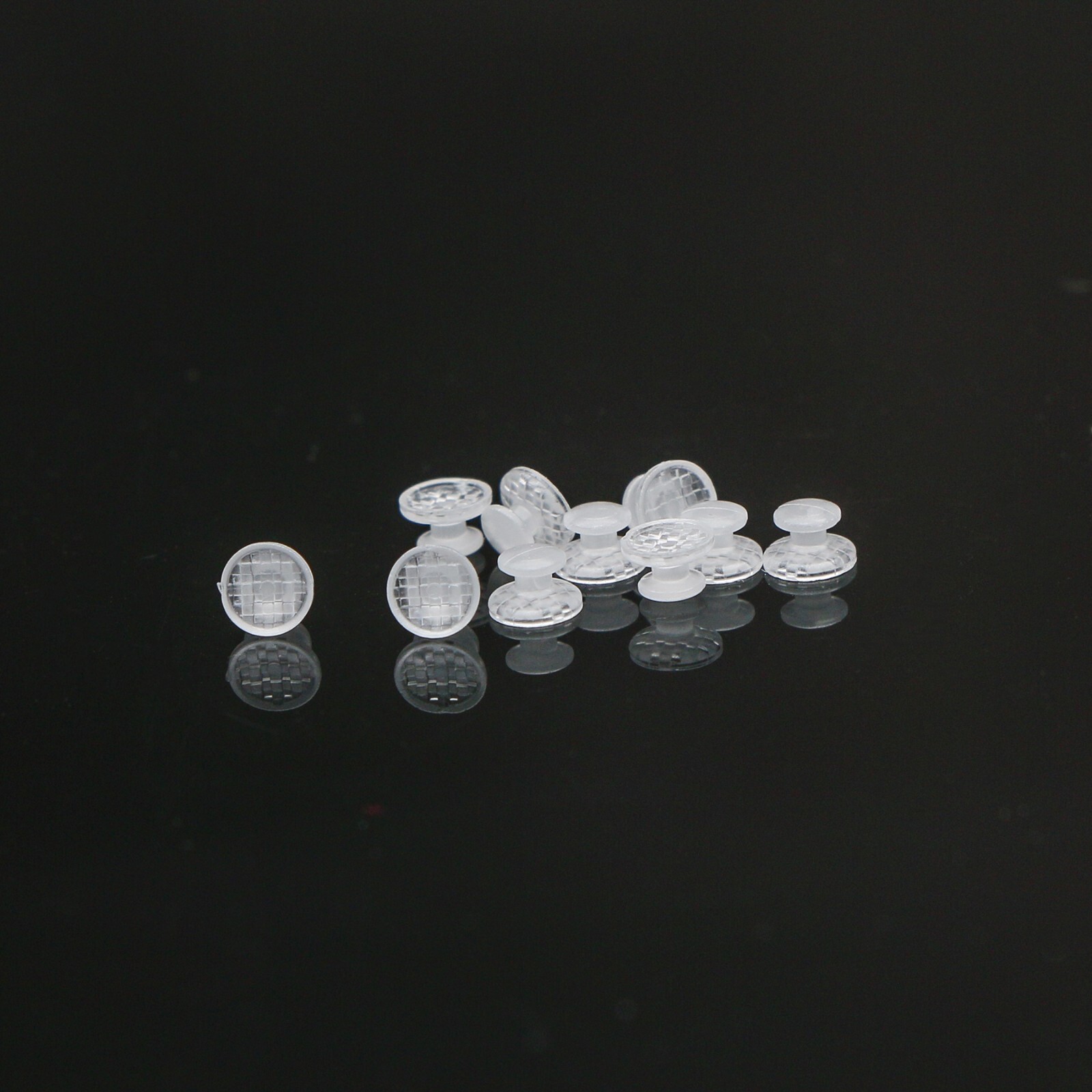 Dental Orthodontic Bondable Clear Ceramic Lingual Button Round/Rectangular Bases