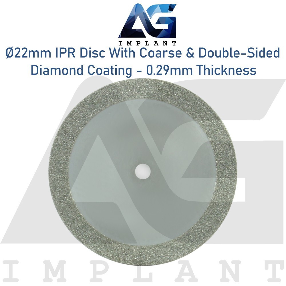 Ø22mm IPR Disc Coarse Double Sided Diamond Coating 0.29 Ortho Mandrel