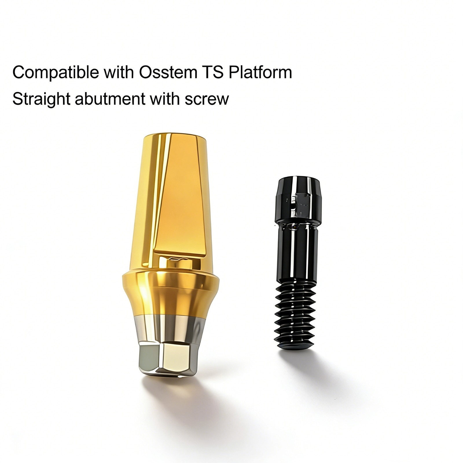US Titanium straight abutment ti cemented abutment compatible Osstem Hiossen TS