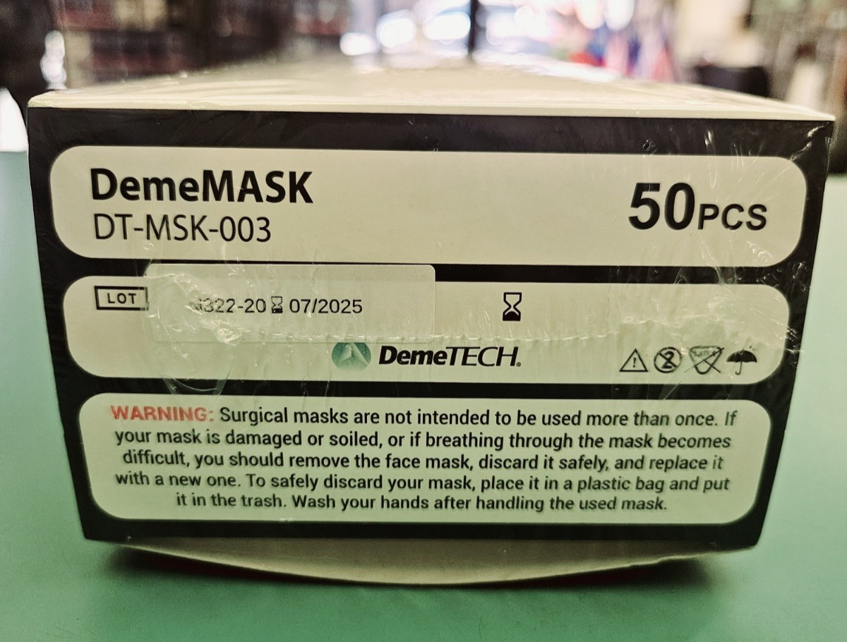 QTY 5-#50 PCS / BOX SURGICAL MASKS (NEW)