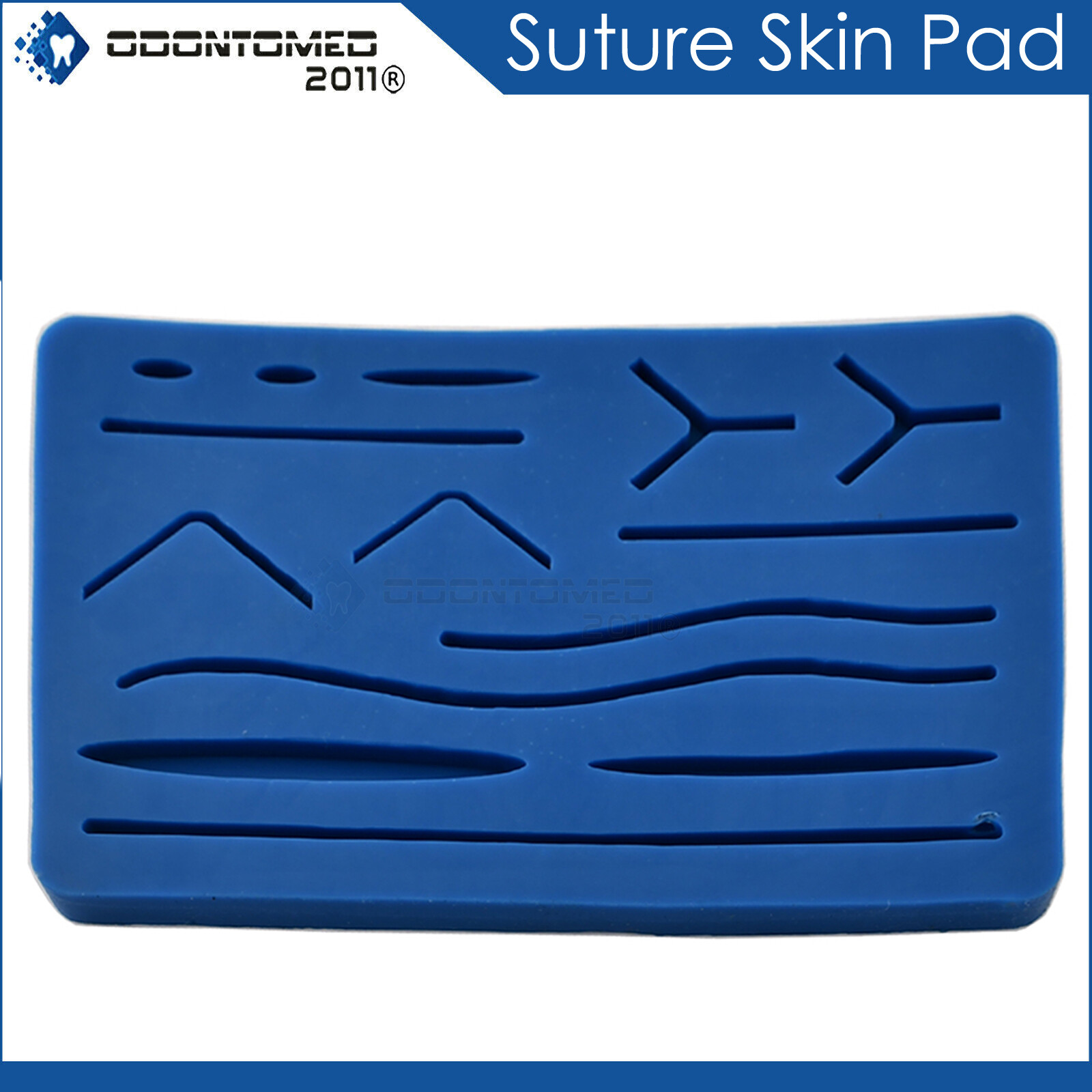 Medical Blue Skin Pad Suture Practice Silicon Pad Wound Simulated (Ds-1354)