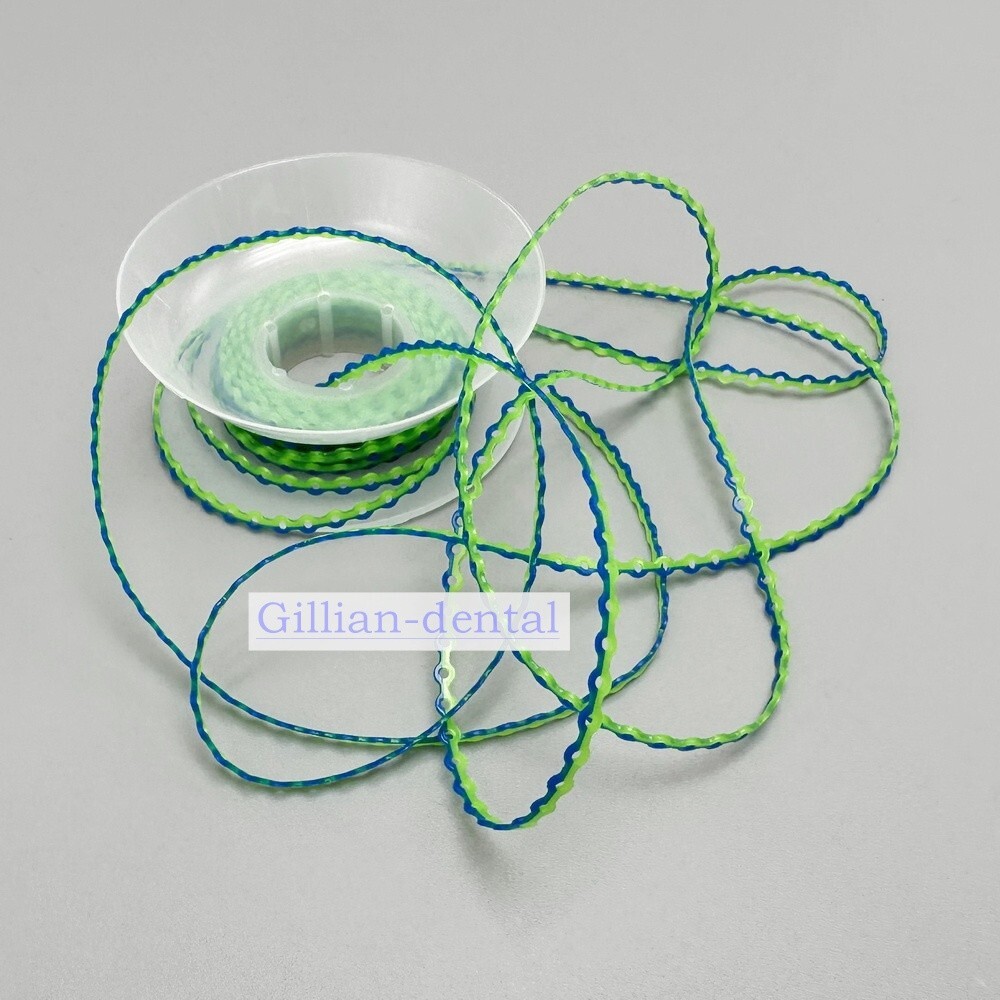 Dental Orthodontic Elastic Ultra Power Chains Rubber Band For Braces 2 Colors