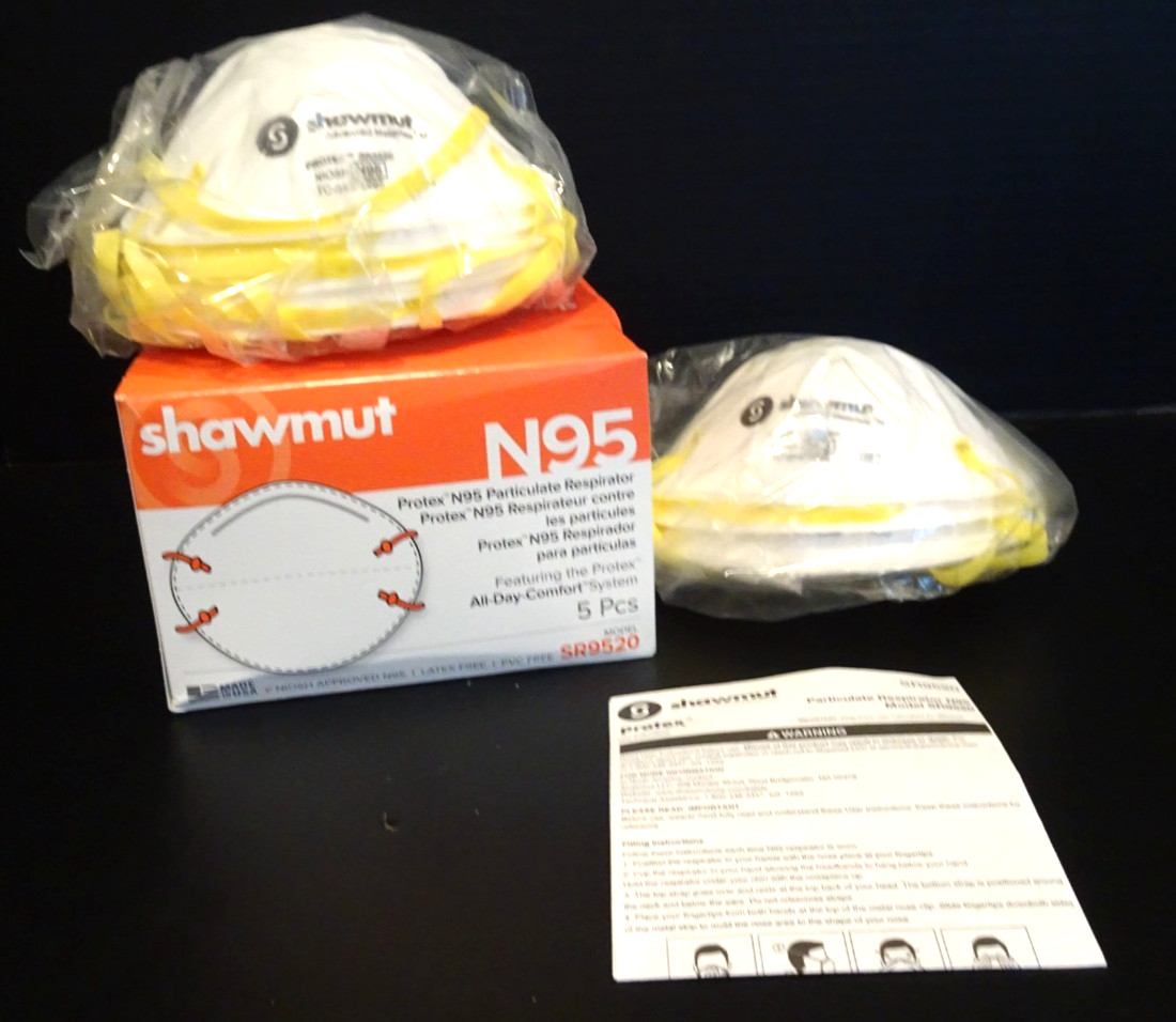Shawmut Protex™ N95 Mask NIOSH Approved Particulate Respirator USA 8 Masks