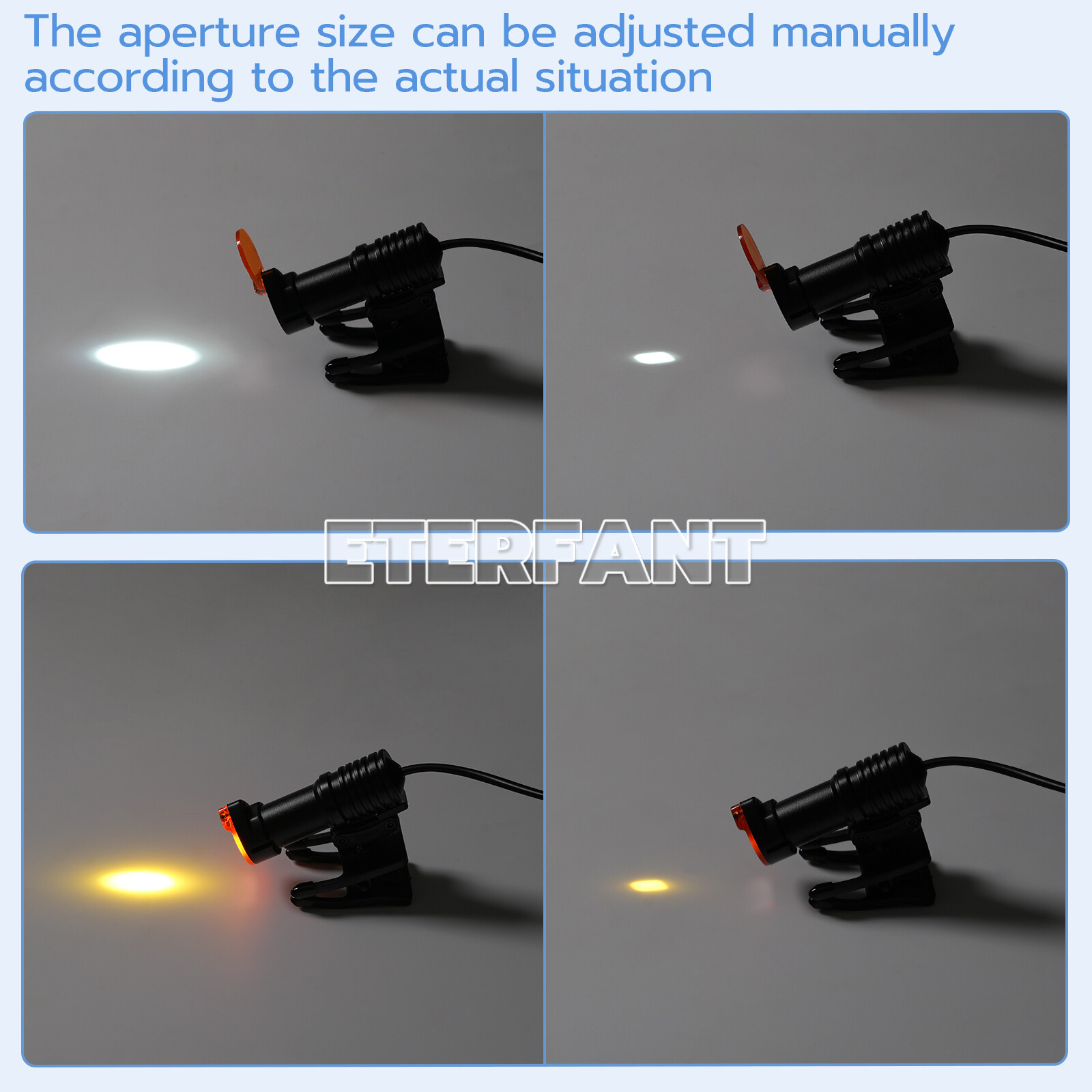 ETERFANT Dental 5W LED Headlight Lamp Metal Clip W/Filter for Binocular Loupes